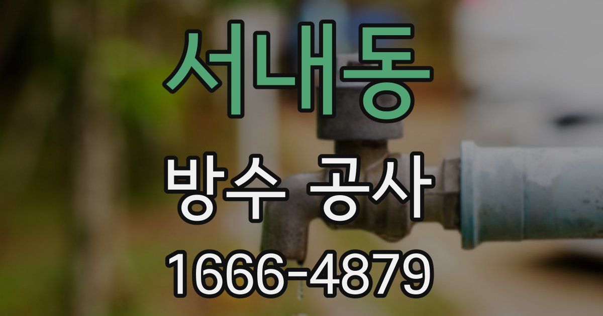 서내동 방수 공사