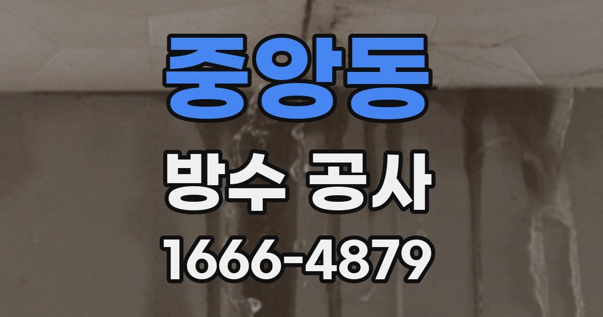 중앙동 방수 공사