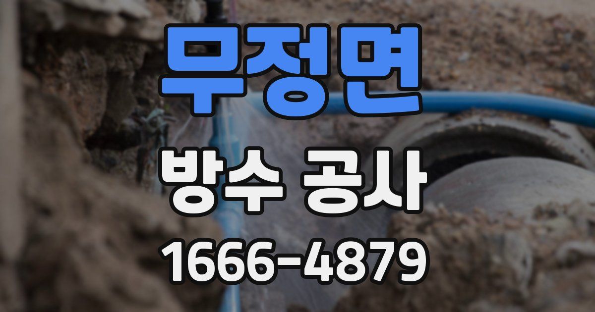 무정면 방수 공사