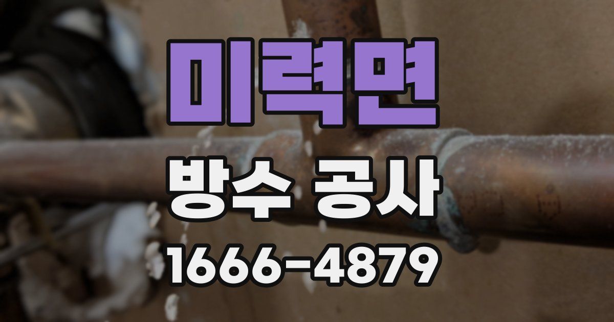 미력면 방수 공사