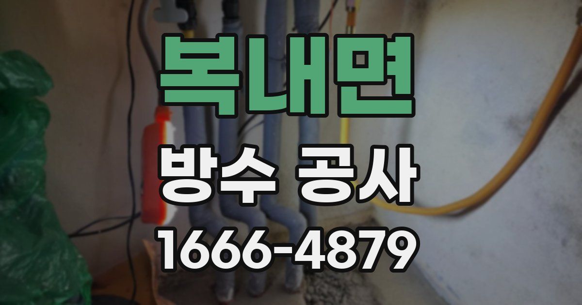 복내면 방수 공사