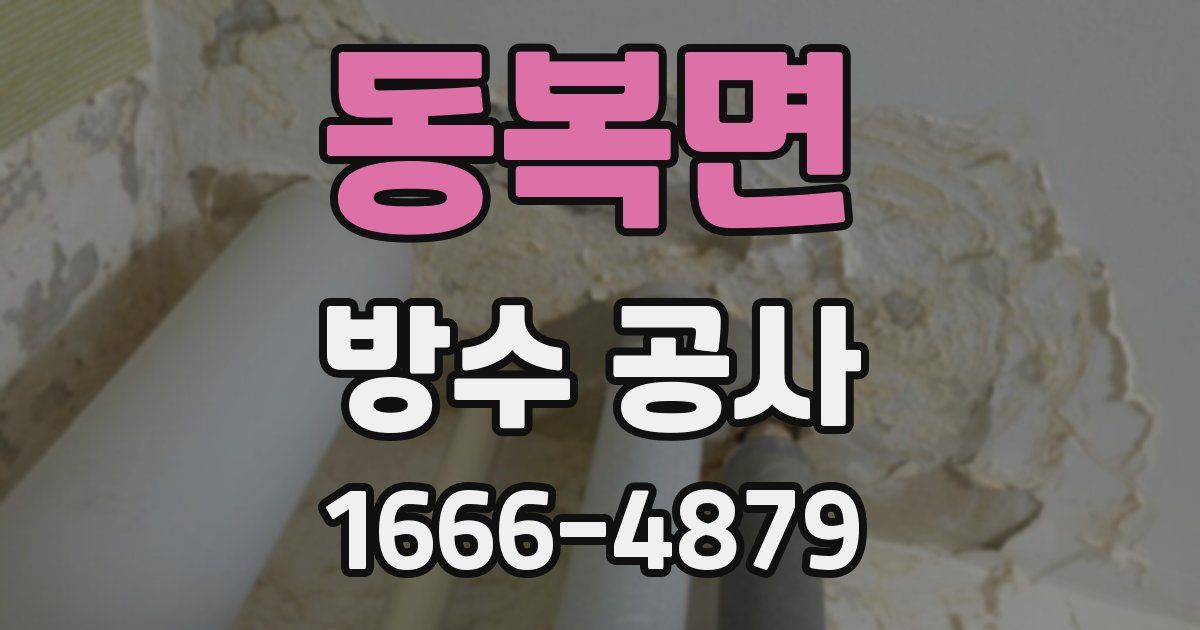 동복면 방수 공사
