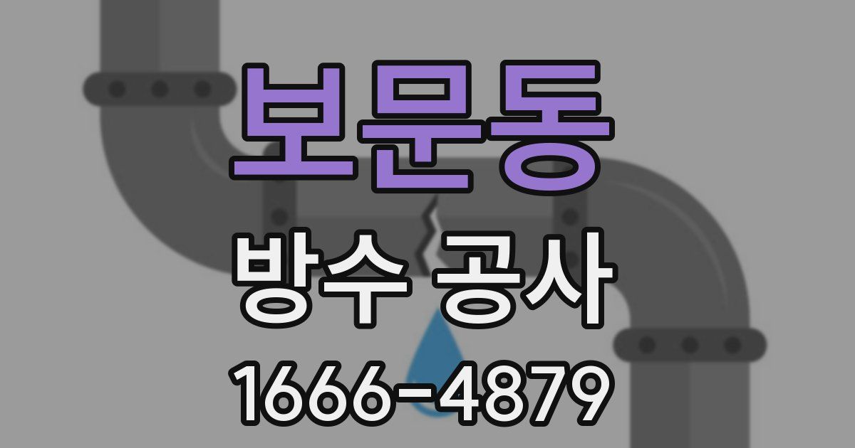 보문동 방수 공사