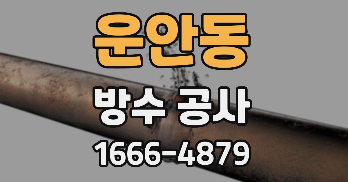 운안동 방수 공사