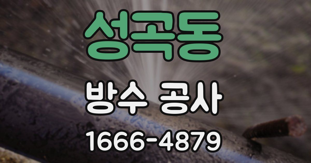 성곡동 방수 공사