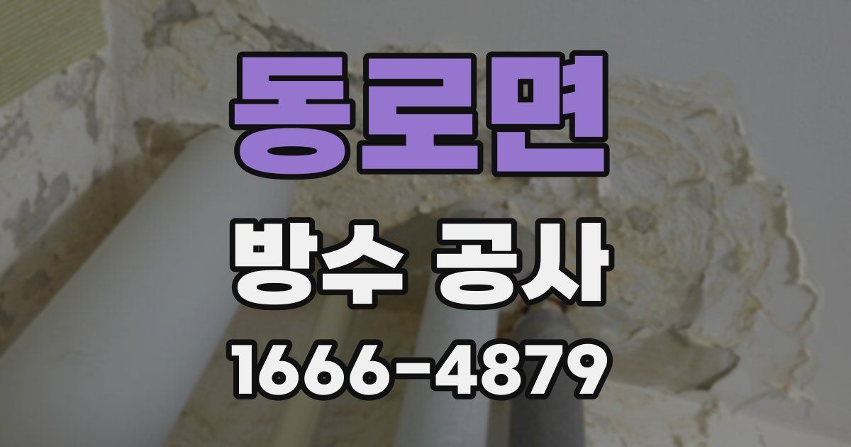 동로면 방수 공사