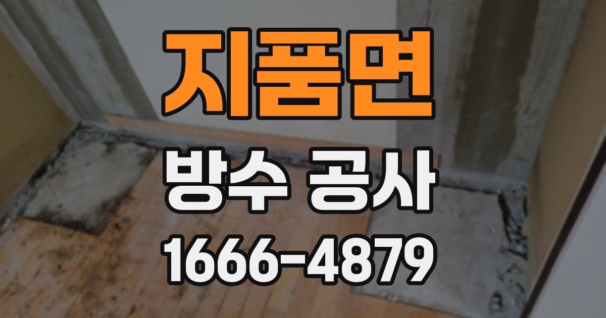 지품면 방수 공사
