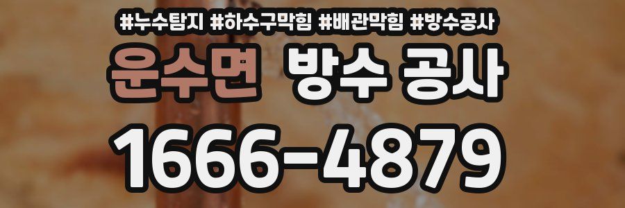 운수면 방수 공사