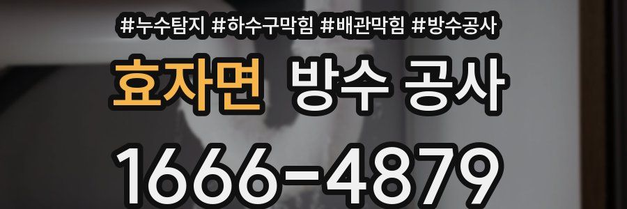 효자면 방수 공사