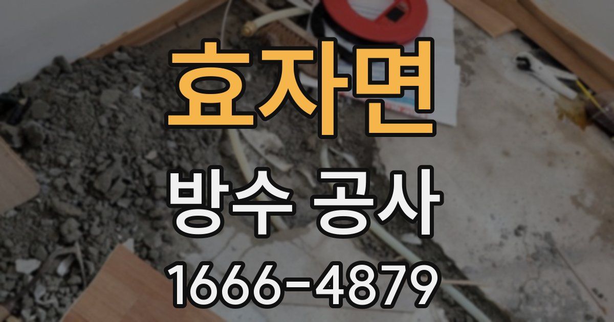 효자면 방수 공사