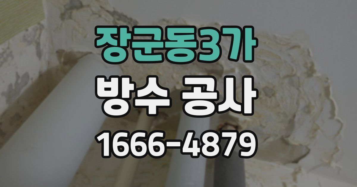 장군동3가 방수 공사