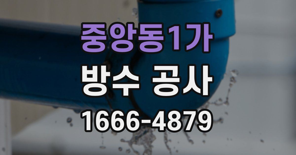 중앙동1가 방수 공사