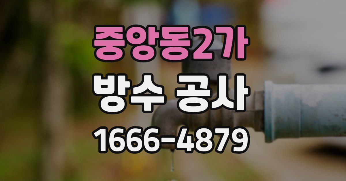 중앙동2가 방수 공사