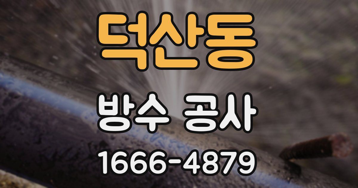 덕산동 방수 공사