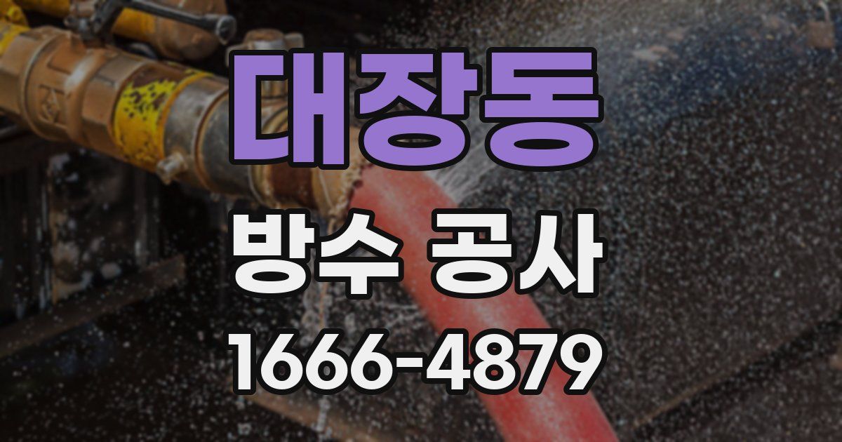대장동 방수 공사
