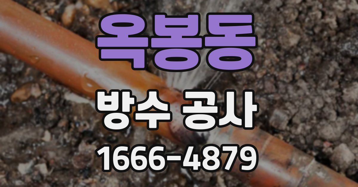 옥봉동 방수 공사