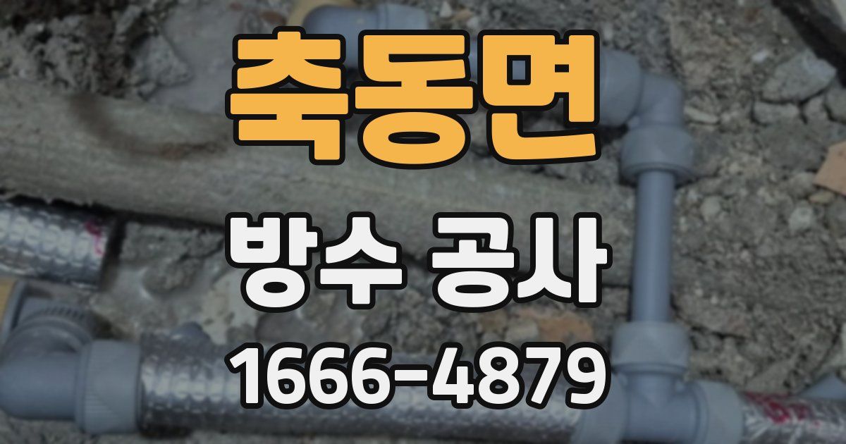 축동면 방수 공사