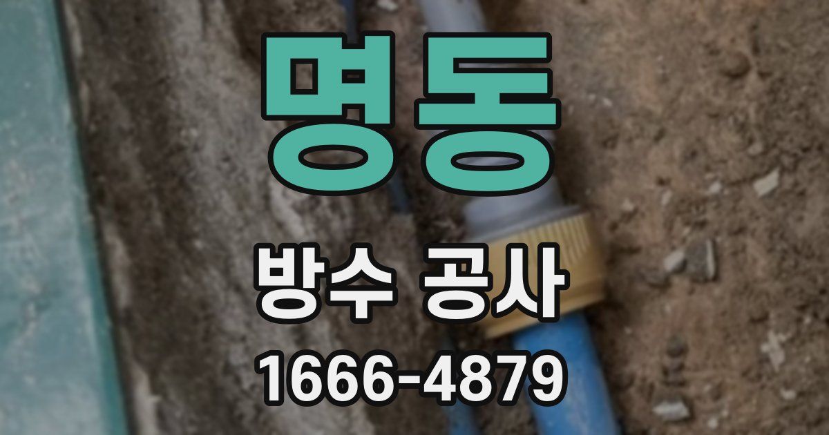 명동 방수 공사