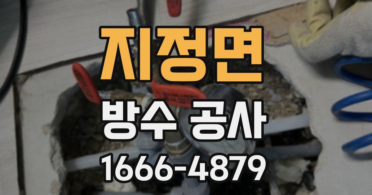 지정면 방수 공사