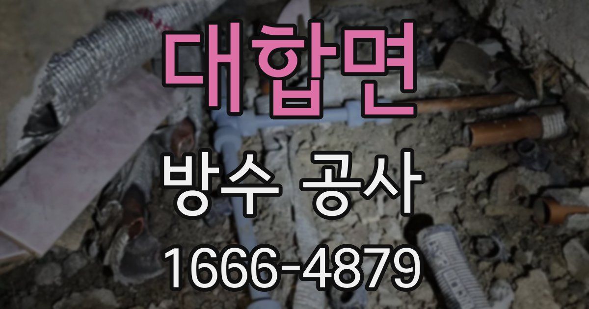 대합면 방수 공사