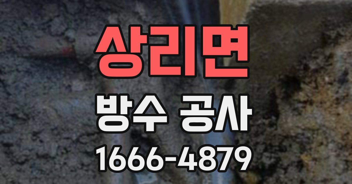 상리면 방수 공사