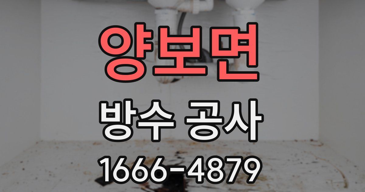 양보면 방수 공사
