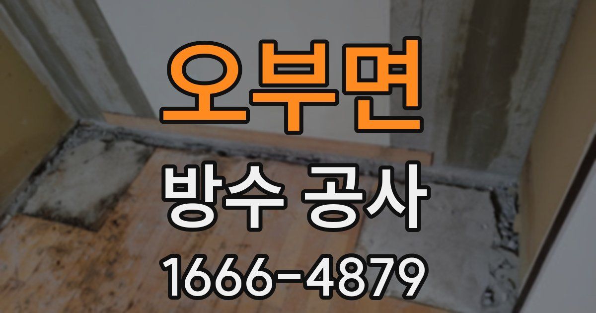 오부면 방수 공사