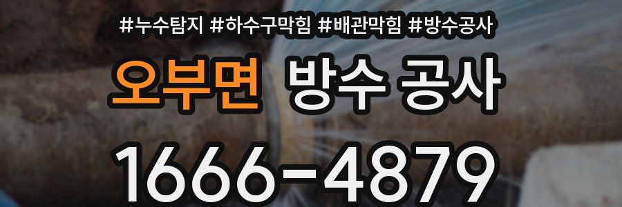 오부면 방수 공사