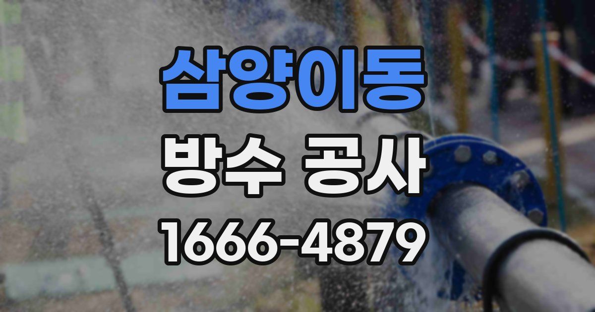 삼양이동 방수 공사