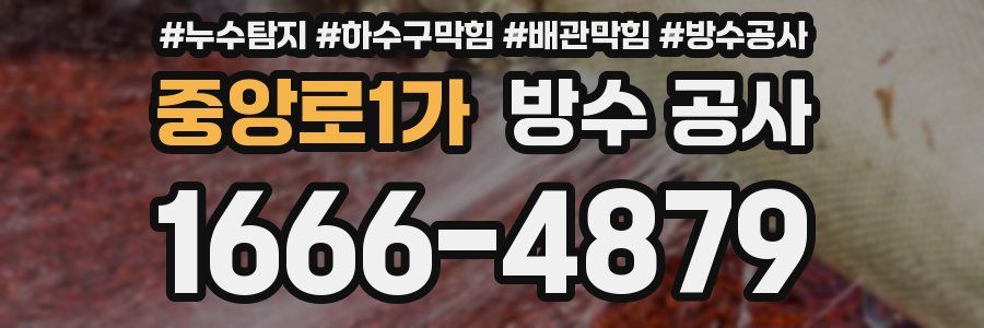 중앙로1가 방수 공사
