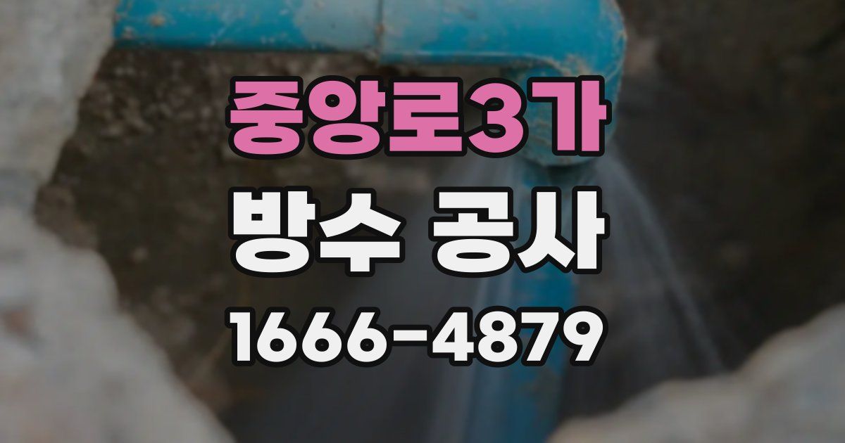 중앙로3가 방수 공사