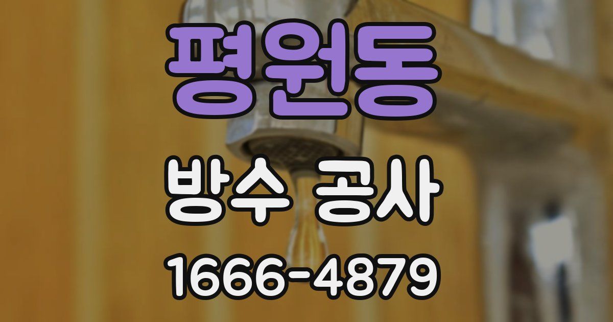 평원동 방수 공사