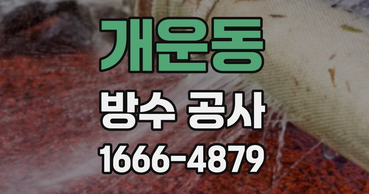 개운동 방수 공사
