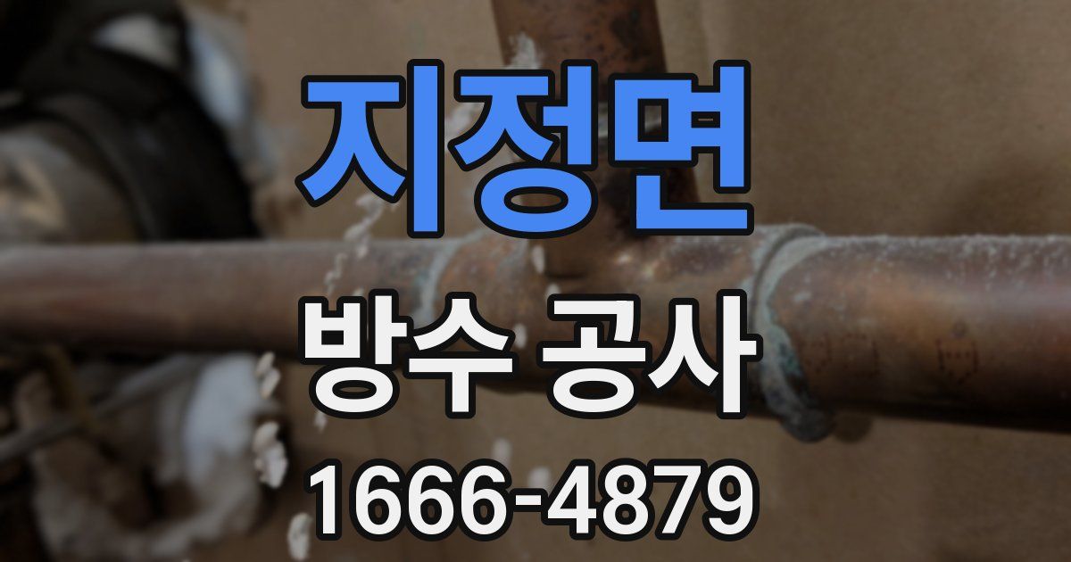 지정면 방수 공사