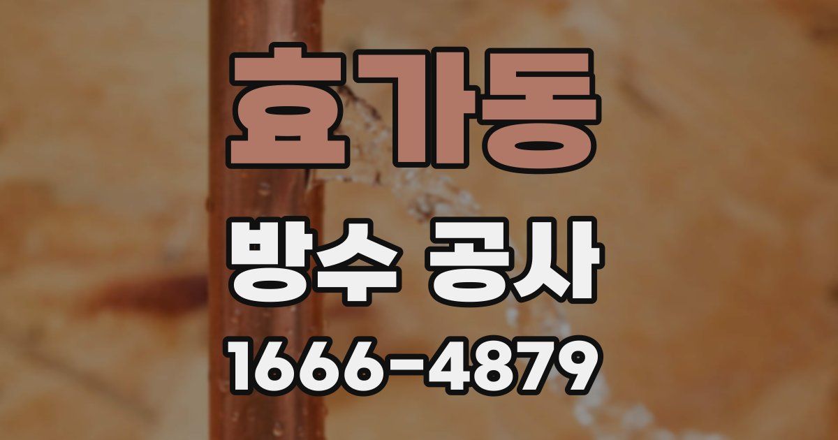 효가동 방수 공사