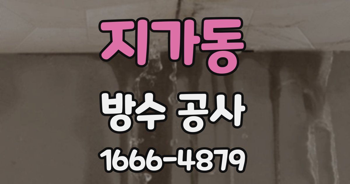 지가동 방수 공사