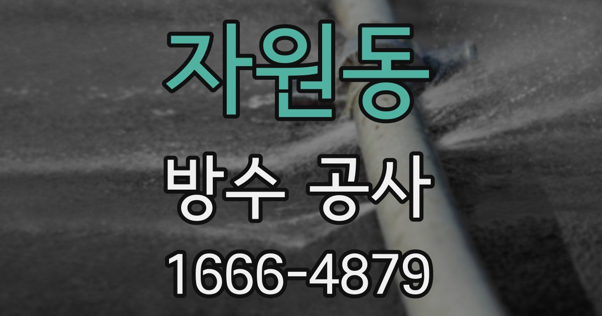 자원동 방수 공사