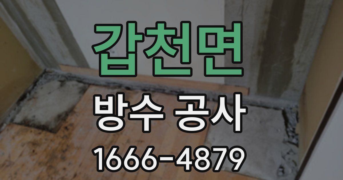 갑천면 방수 공사