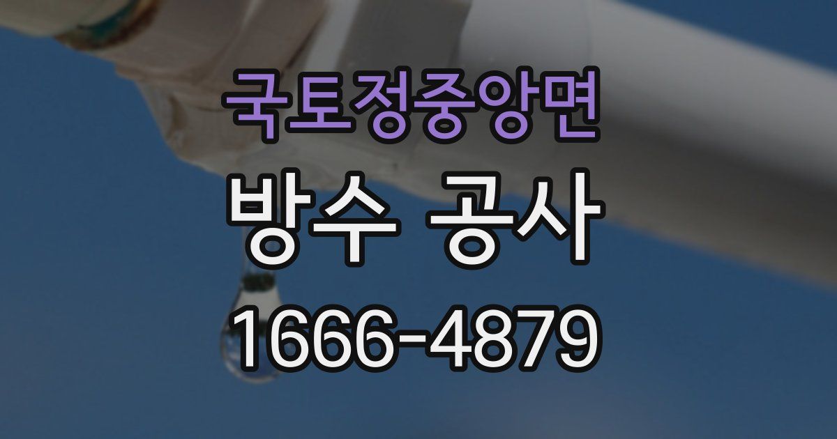 국토정중앙면 방수 공사