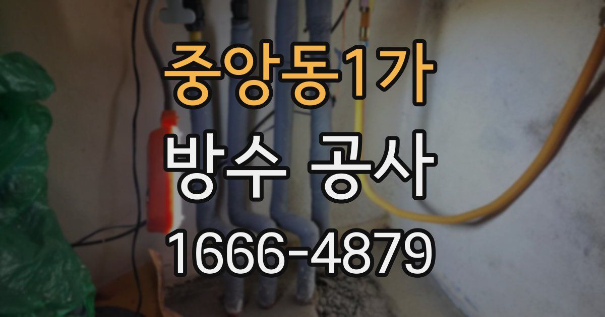 중앙동1가 방수 공사