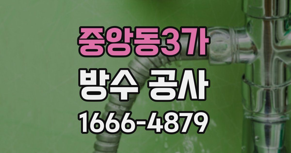 중앙동3가 방수 공사