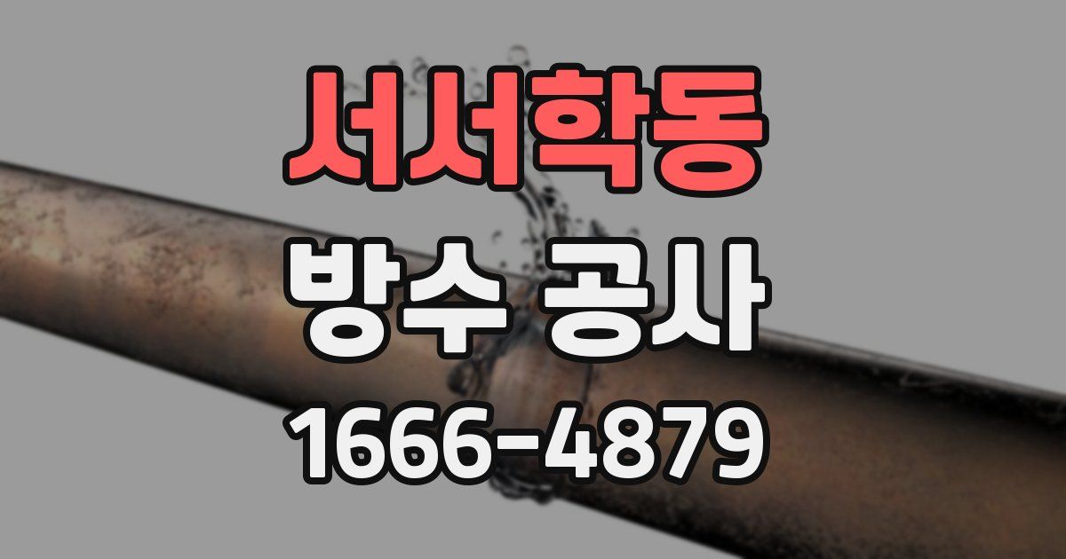서서학동 방수 공사