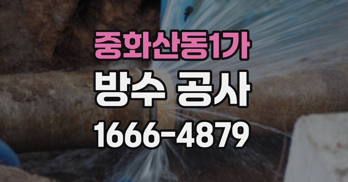 중화산동1가 방수 공사