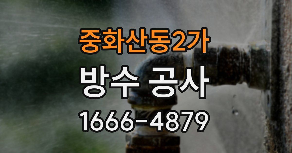 중화산동2가 방수 공사