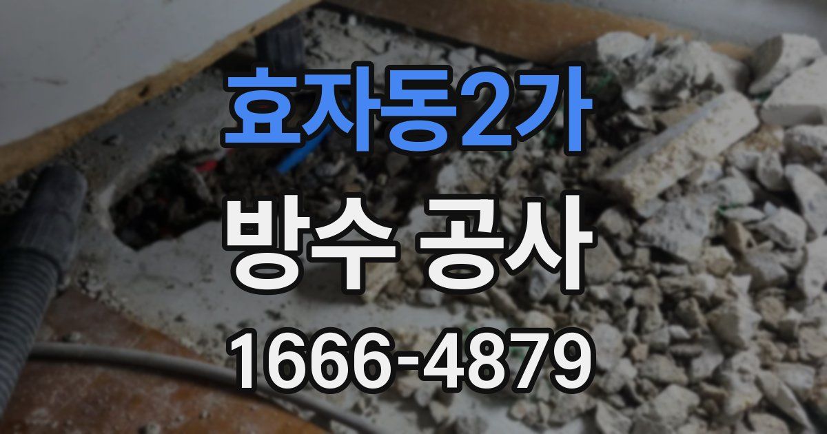 효자동2가 방수 공사