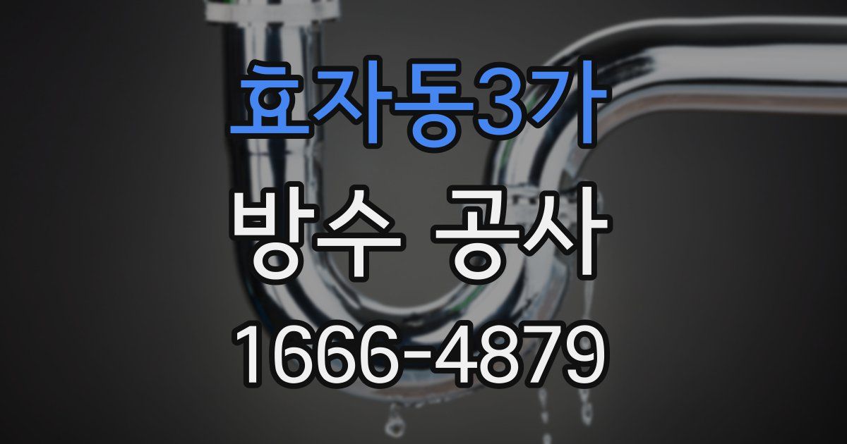 효자동3가 방수 공사