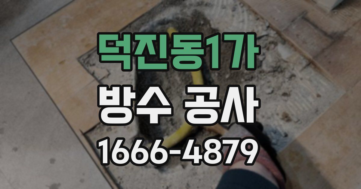 덕진동1가 방수 공사