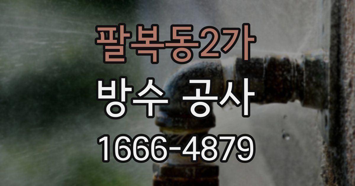팔복동2가 방수 공사