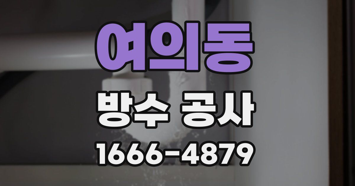 여의동 방수 공사