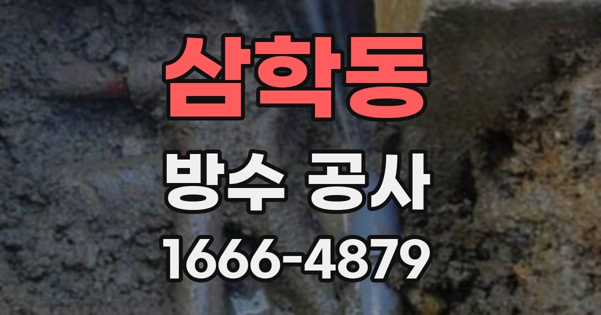 삼학동 방수 공사